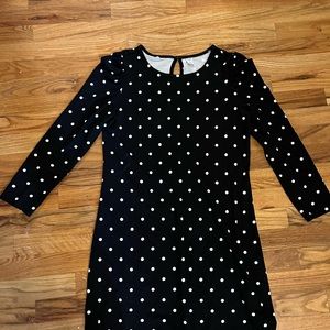 Black polka dot dress